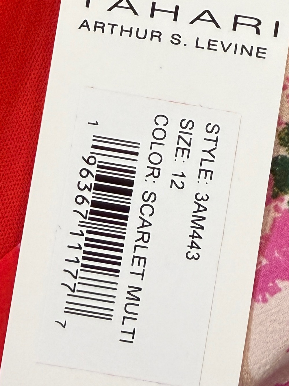 Red Floral Wrap Midi Tahari Dress - Women - Picture 3 of 4